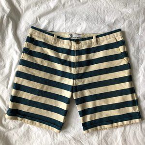 In God We Trust Striped Cotton Canvas Men's Shorts